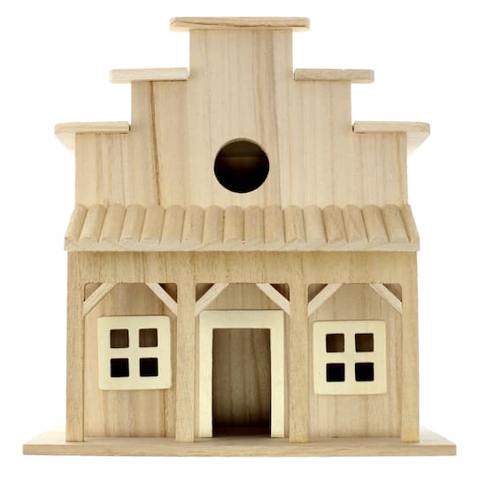8 Pack 9 5 Saloon Wooden Birdhouse By, Wooden Bird Houses Michaels
